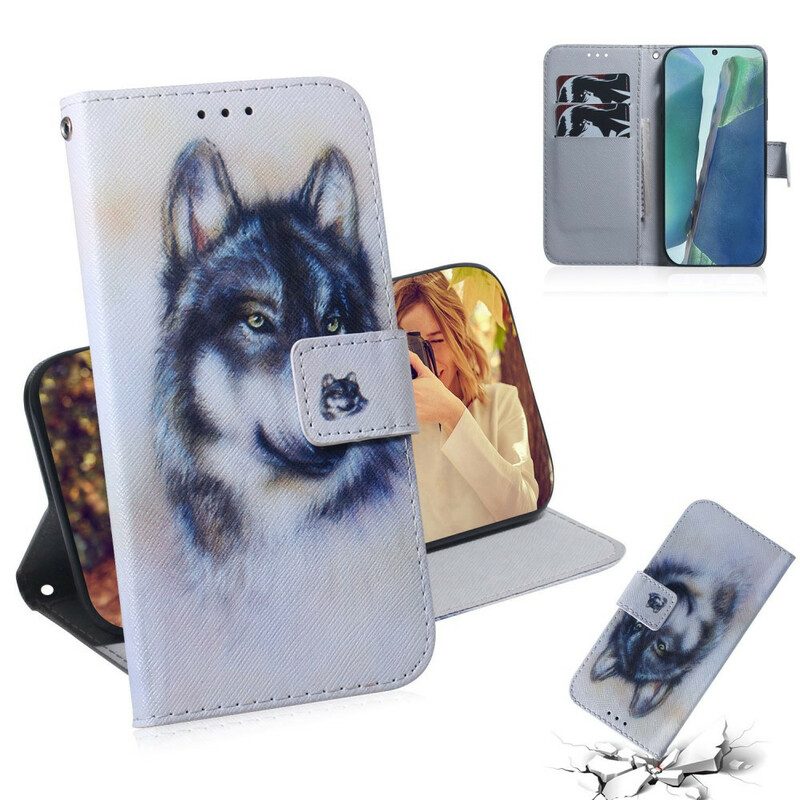 Custodia in pelle Samsung Galaxy Note 20 Sguardo Canino