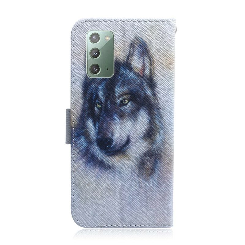 Custodia in pelle Samsung Galaxy Note 20 Sguardo Canino