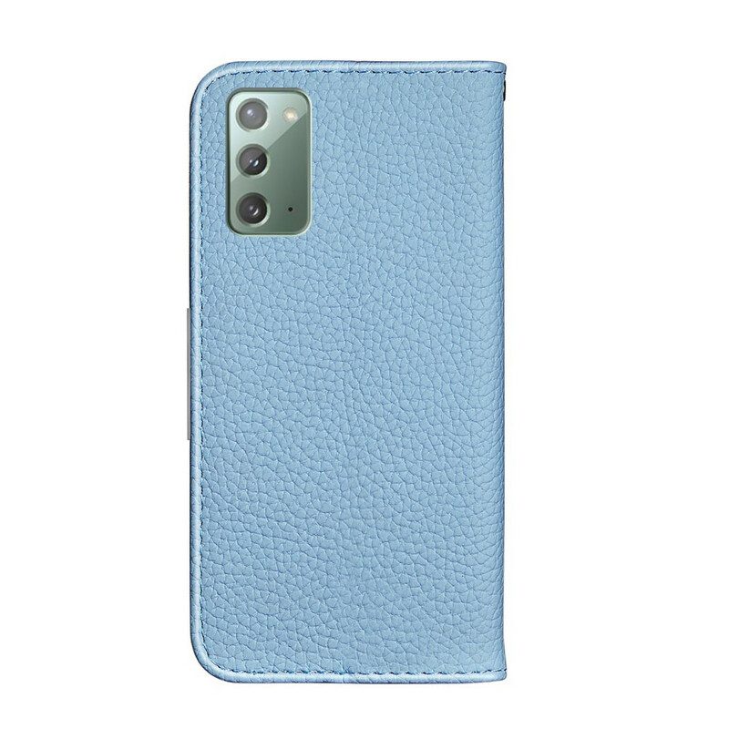 Folio Cover Samsung Galaxy Note 20 Custodia in pelle Ecopelle Litchi Ultra Chic