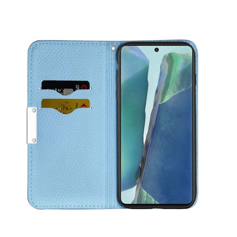 Folio Cover Samsung Galaxy Note 20 Custodia in pelle Ecopelle Litchi Ultra Chic