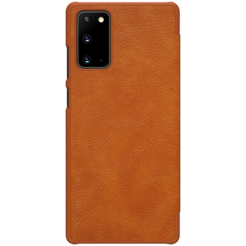 Folio Cover Samsung Galaxy Note 20 Custodia in pelle Serie Nillkin Qin