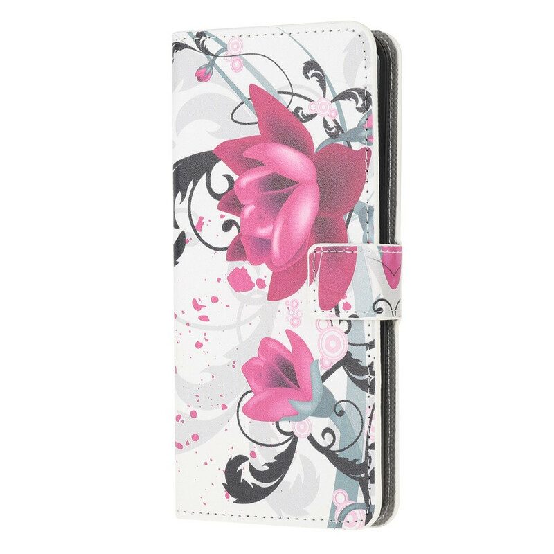 Folio Cover Samsung Galaxy Note 20 Fiori Tropicali