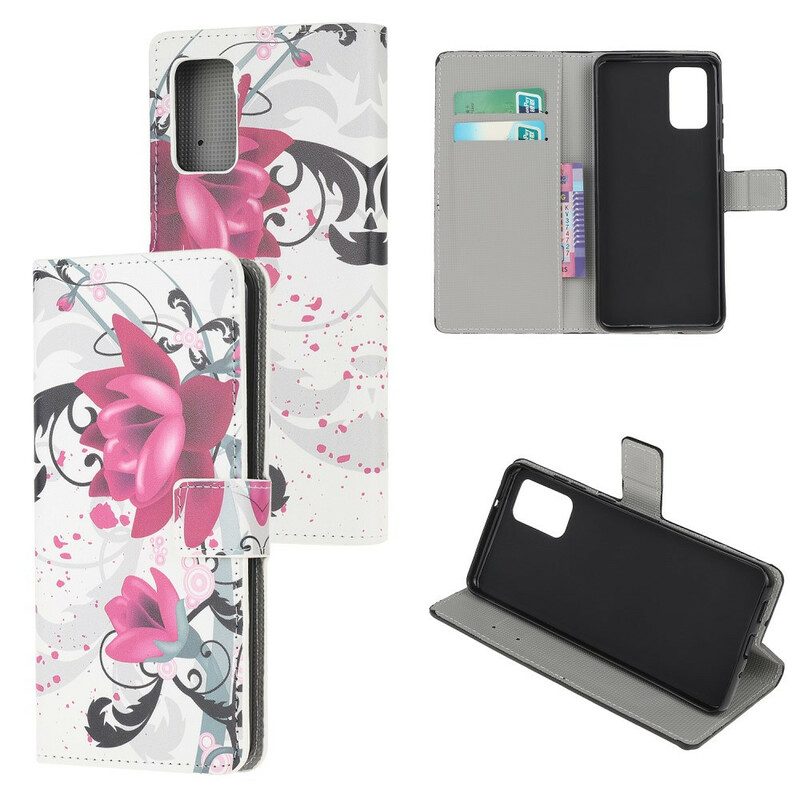 Folio Cover Samsung Galaxy Note 20 Fiori Tropicali