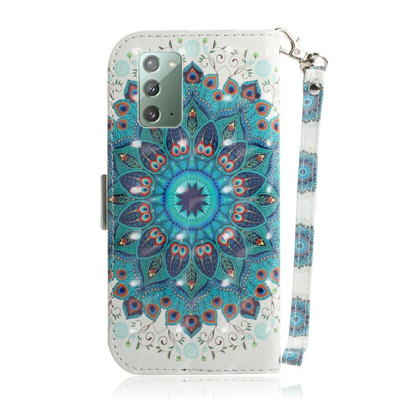 Folio Cover Samsung Galaxy Note 20 Mandala Magistrale Con Cinturino