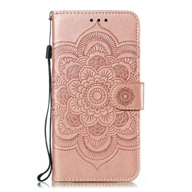 Custodia in pelle Huawei P Smart Z Mandala Con Cinturino Completo