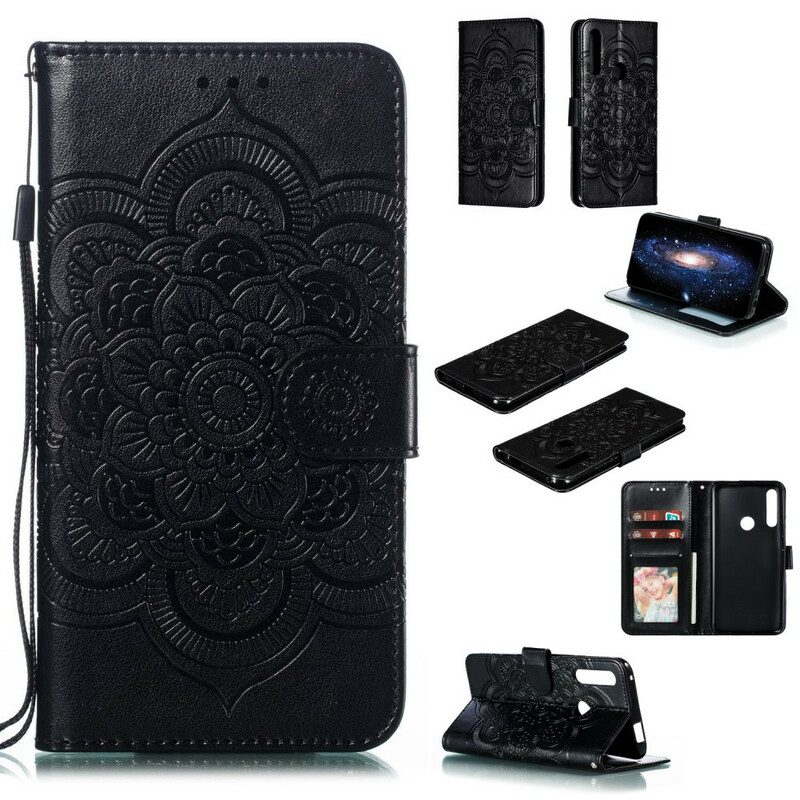 Custodia in pelle Huawei P Smart Z Mandala Con Cinturino Completo