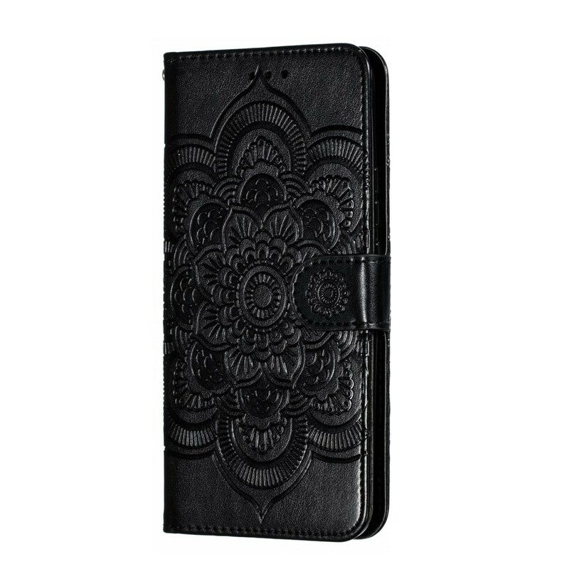 Custodia in pelle Huawei P Smart Z Mandala Con Cinturino Completo