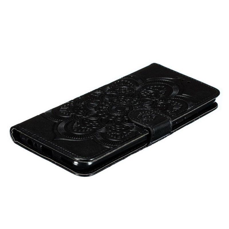 Custodia in pelle Huawei P Smart Z Mandala Con Cinturino Completo