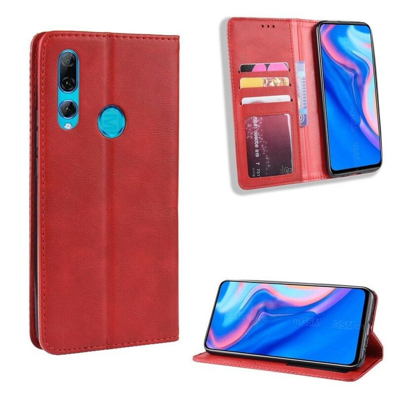 Folio Cover Huawei P Smart Z Custodia in pelle Effetto Pelle Vintage Stilizzato