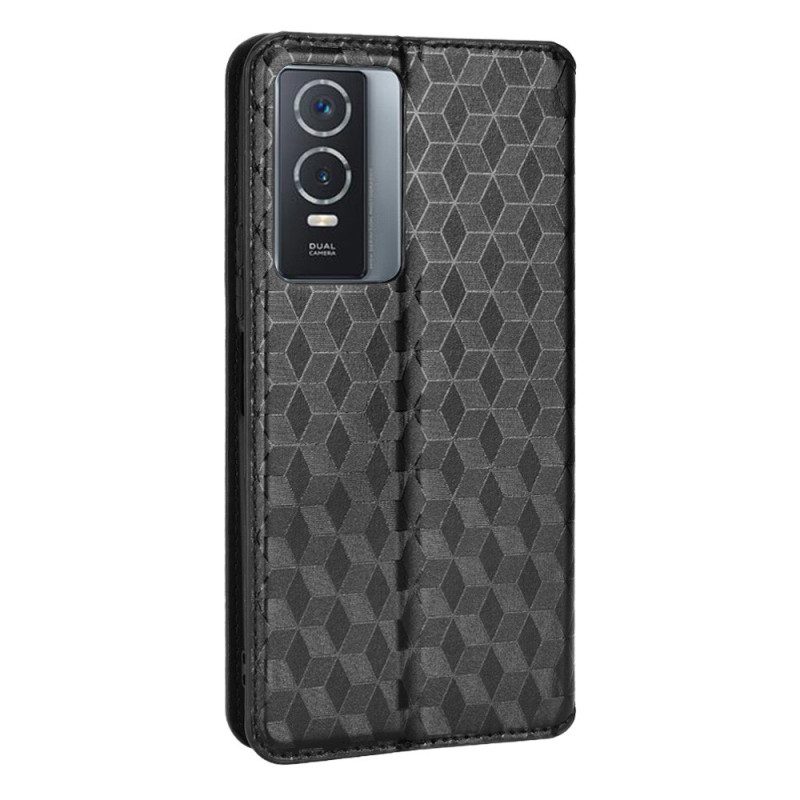 Folio Cover Vivo Y76 5G Custodia in pelle Modello 3d