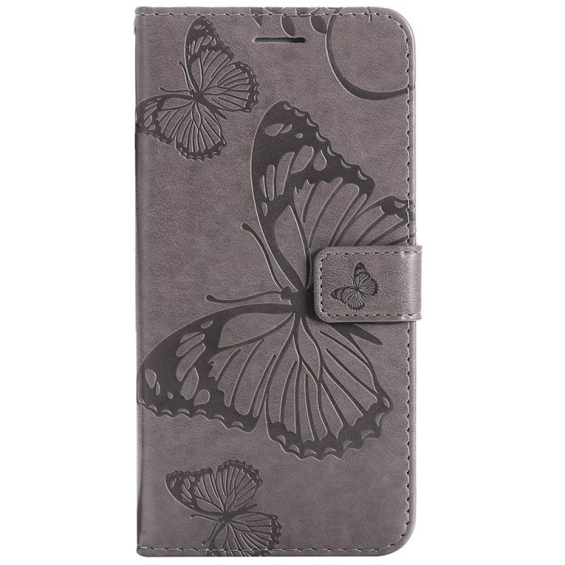 Folio Cover Vivo Y76 5G Farfalle Con Cinturino Gigante