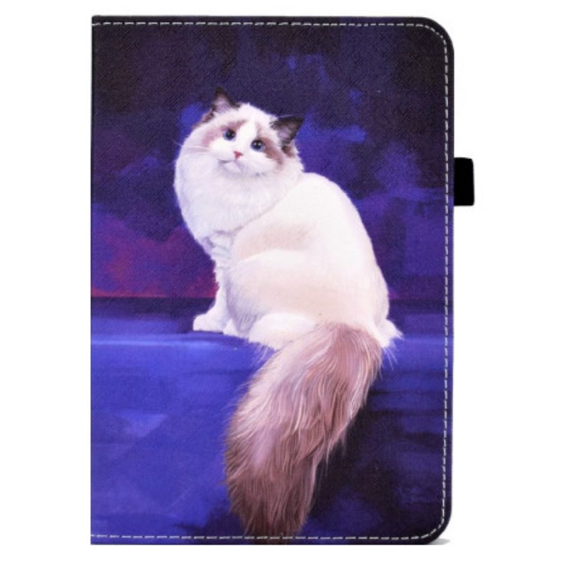 Custodia A Portafoglio iPad 10.9" (2022) Gatto Bianco