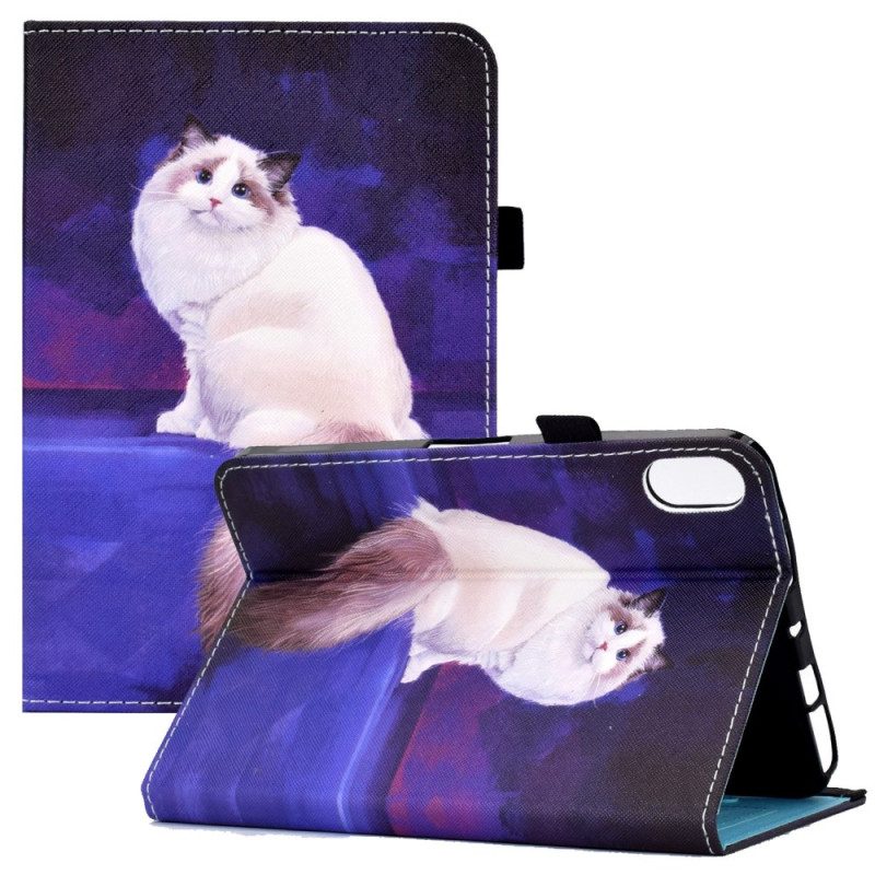 Custodia A Portafoglio iPad 10.9" (2022) Gatto Bianco