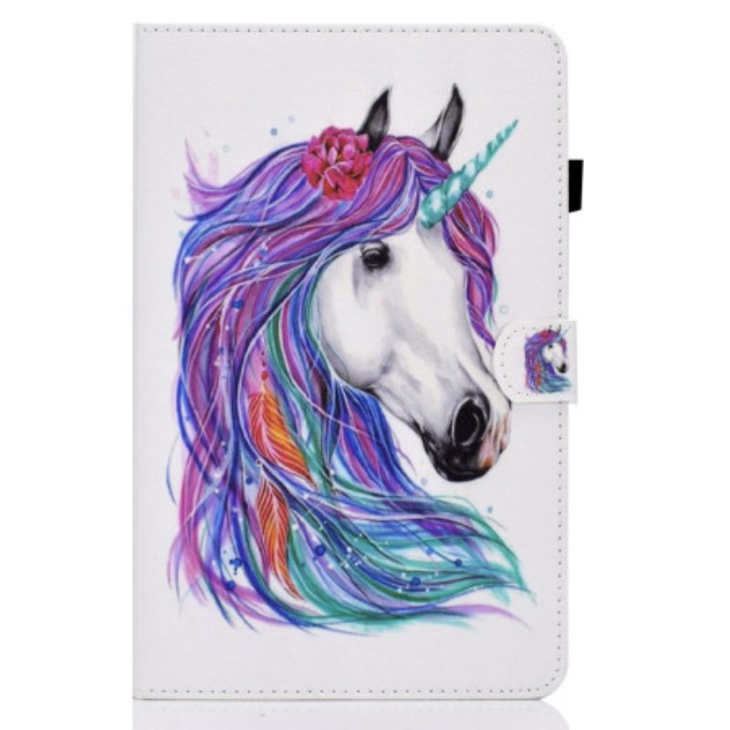 Custodia in pelle iPad 10.9" (2022) Dipinto Di Unicorno