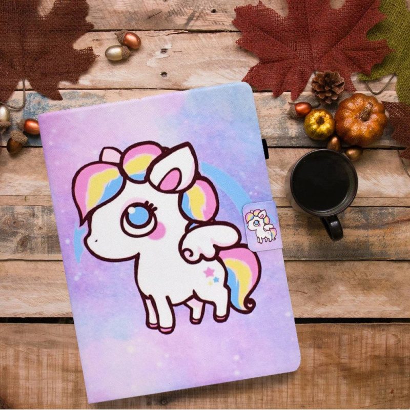 Custodia in pelle iPad 10.9" (2022) Disegno Di Unicorno