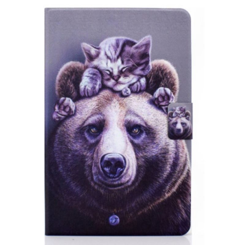 Custodia in pelle iPad 10.9" (2022) Gatto E Orso