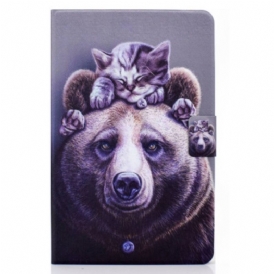 Custodia in pelle iPad 10.9" (2022) Gatto E Orso