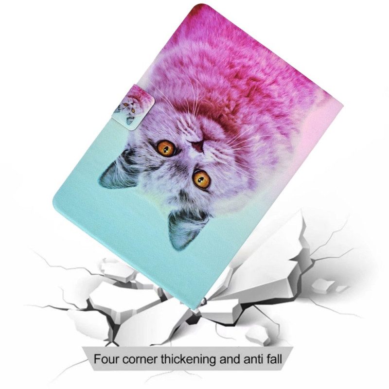 Custodia in pelle iPad 10.9" (2022) Gatto Psicopatico