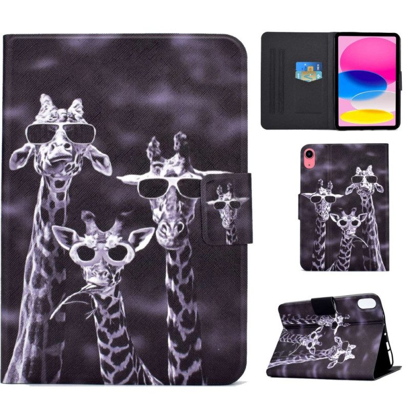 Custodia in pelle iPad 10.9" (2022) Giraffe In Incognito