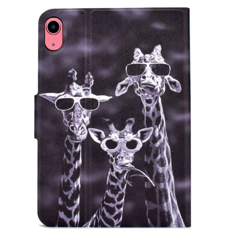 Custodia in pelle iPad 10.9" (2022) Giraffe In Incognito