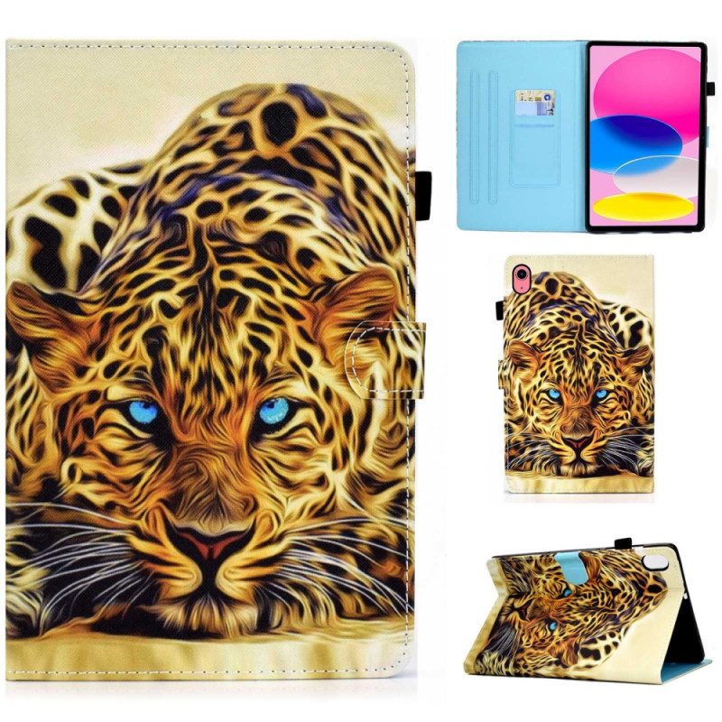 Custodia in pelle iPad 10.9" (2022) Grafica Leopardata