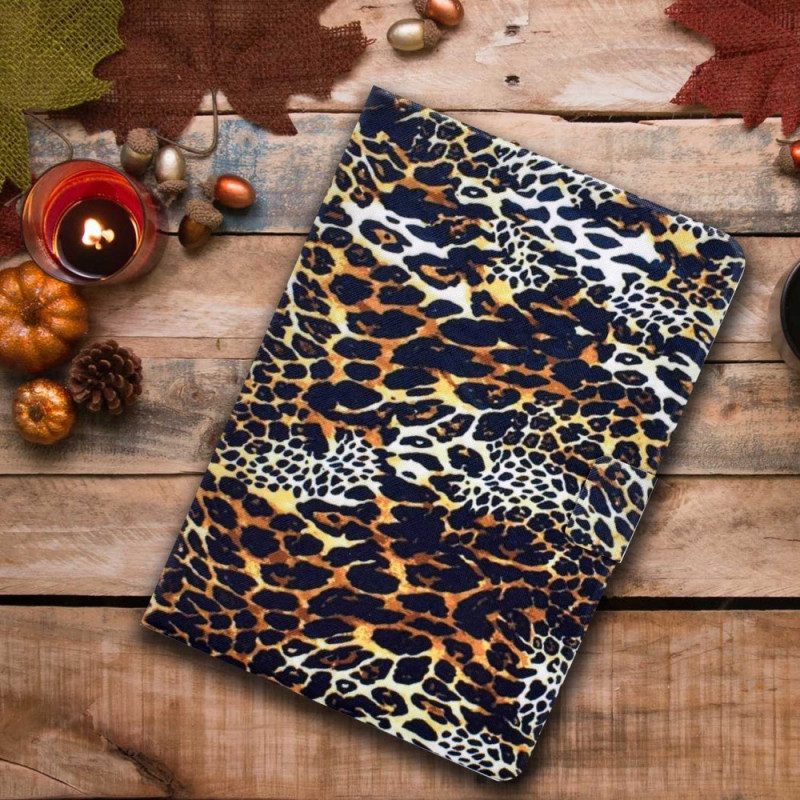 Custodia in pelle iPad 10.9" (2022) Stile Leopardo