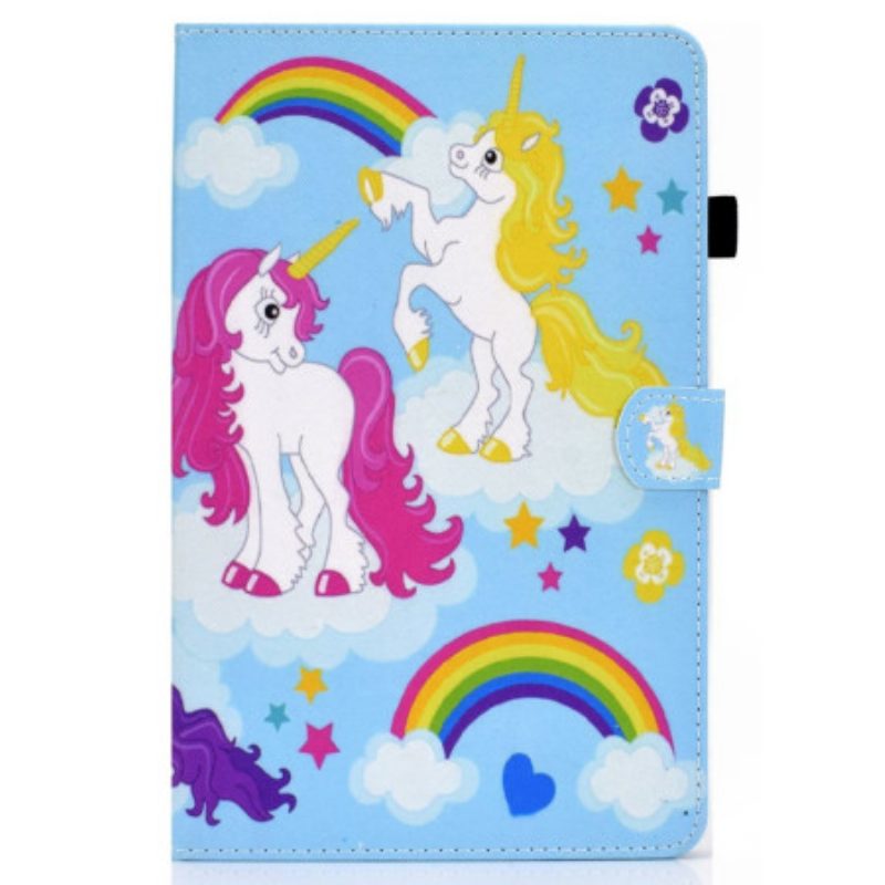 Custodia in pelle iPad 10.9" (2022) Unicorni Felici