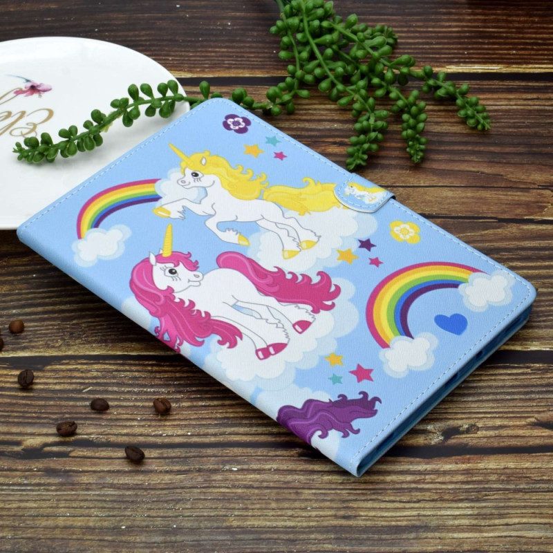 Custodia in pelle iPad 10.9" (2022) Unicorni Felici