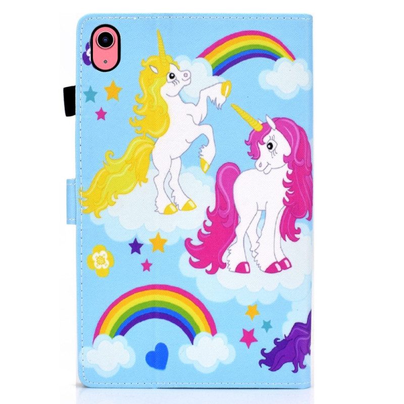 Custodia in pelle iPad 10.9" (2022) Unicorni Felici