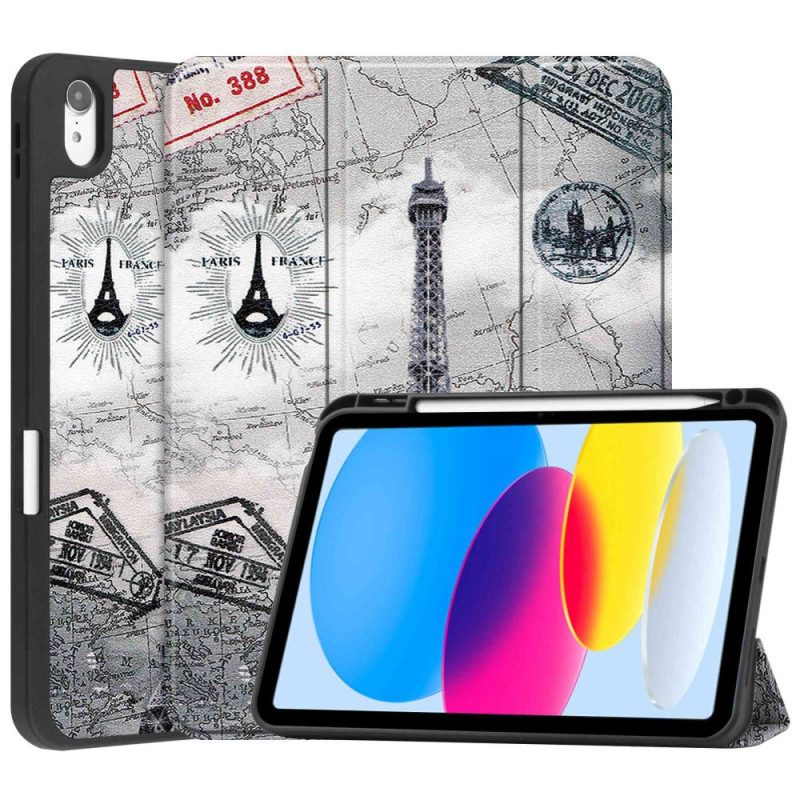 Custodia iPad 10.9" (2022) Porta Stilo Torre Eiffel