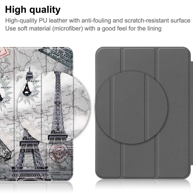 Custodia iPad 10.9" (2022) Porta Stilo Torre Eiffel