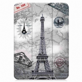 Custodia iPad 10.9" (2022) Torre Eiffel Retrò Rinforzata