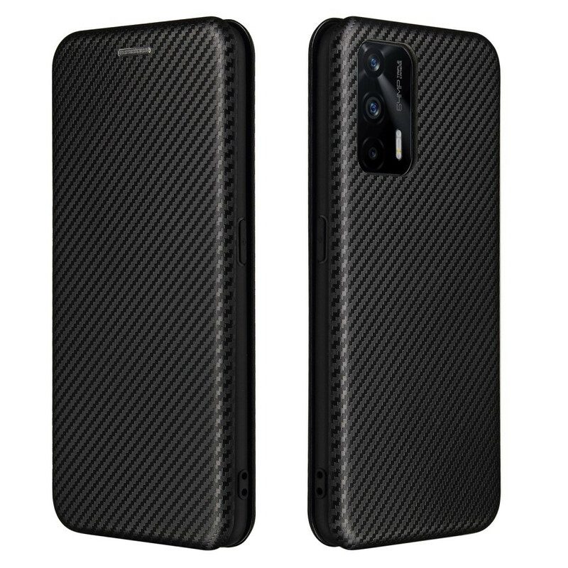 Folio Cover Realme GT 5G Custodia in pelle Carbonio Siliconico