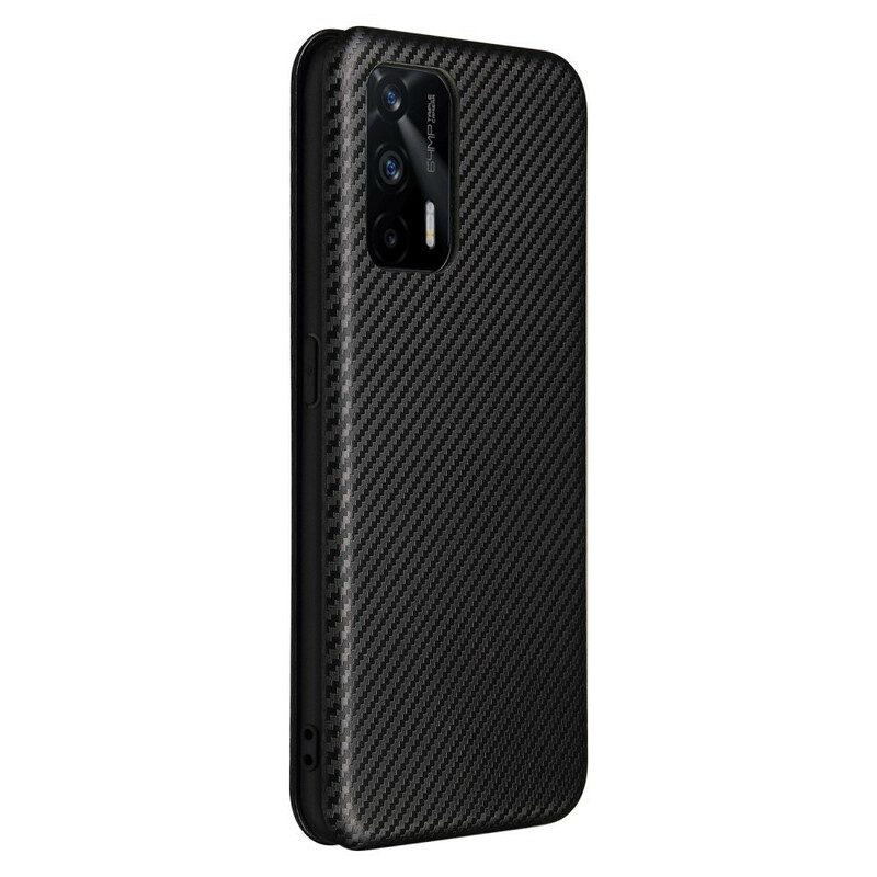 Folio Cover Realme GT 5G Custodia in pelle Carbonio Siliconico