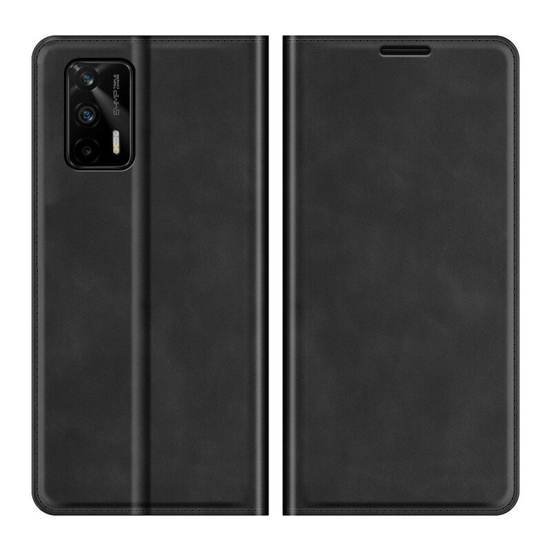 Folio Cover Realme GT 5G Custodia in pelle Cuciture In Pelle Stile