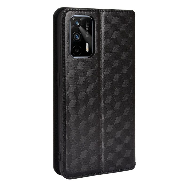 Folio Cover Realme GT 5G Custodia in pelle Effetto Pelle Diamante