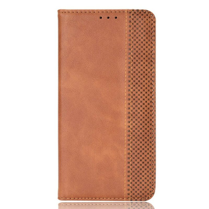 Folio Cover Realme GT 5G Custodia in pelle Effetto Pelle Vintage Stilizzato