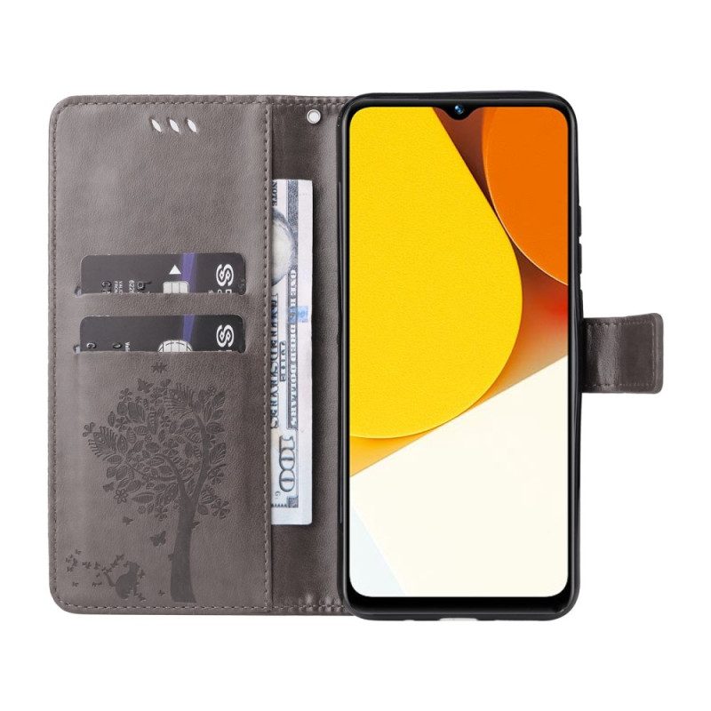 Folio Cover Vivo Y22s Albero E Gatto Strappy