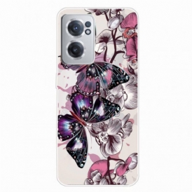 Cover OnePlus Nord CE 2 5G Farfalle Viola