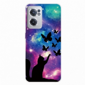 Cover OnePlus Nord CE 2 5G Gatto E Farfalle