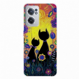 Cover OnePlus Nord CE 2 5G Gatto Padre E Figlio