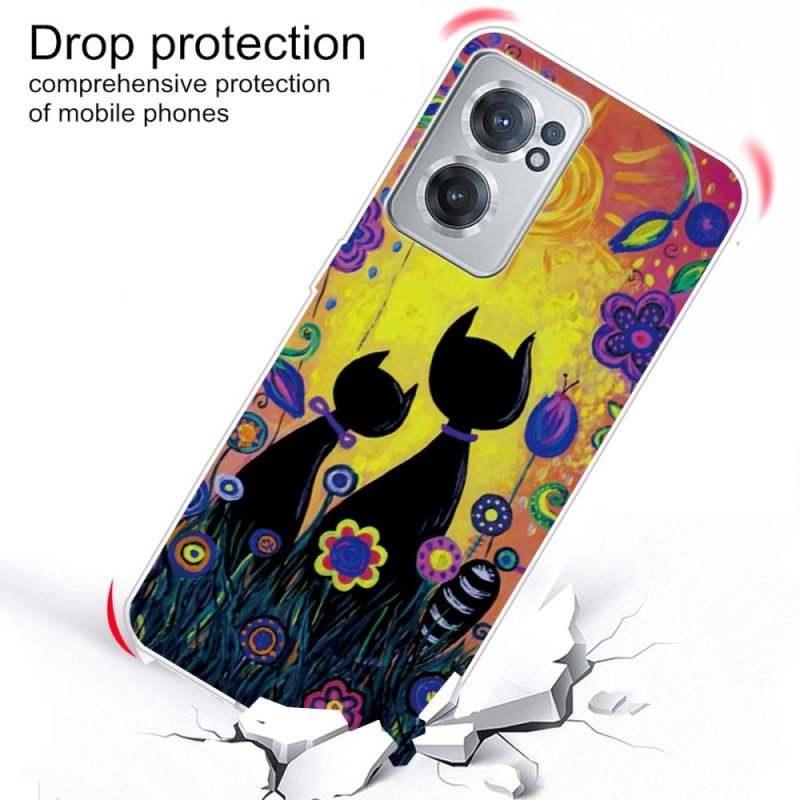 Cover OnePlus Nord CE 2 5G Gatto Padre E Figlio