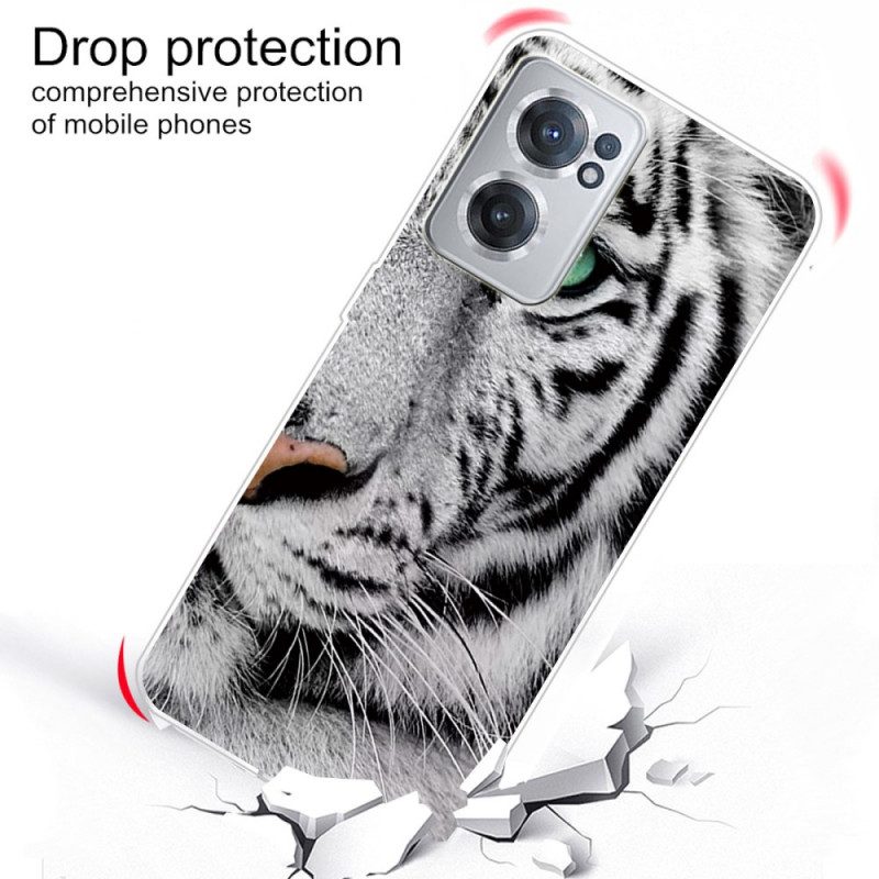 Cover OnePlus Nord CE 2 5G Tigre Bianca