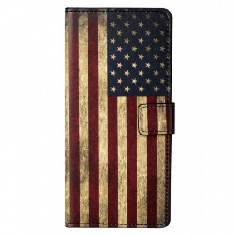 Custodia in pelle OnePlus Nord CE 2 5G Bandiera Americana