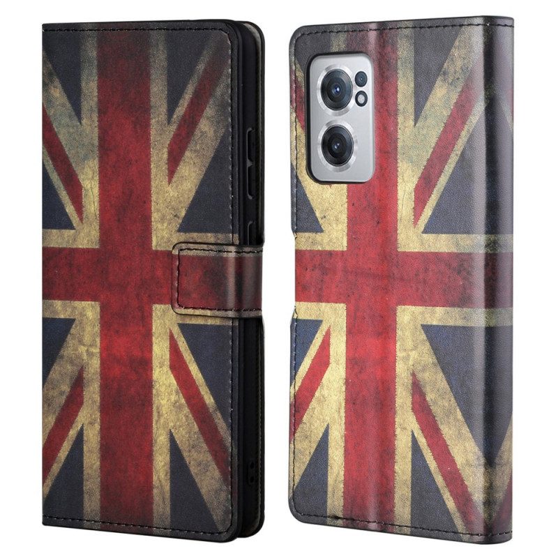 Custodia in pelle OnePlus Nord CE 2 5G Bandiera Britannica