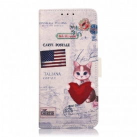 Custodia in pelle OnePlus Nord CE 2 5G Gatto Americano