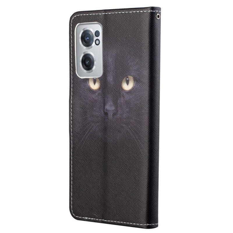 Custodia in pelle OnePlus Nord CE 2 5G Gatto Nascosto