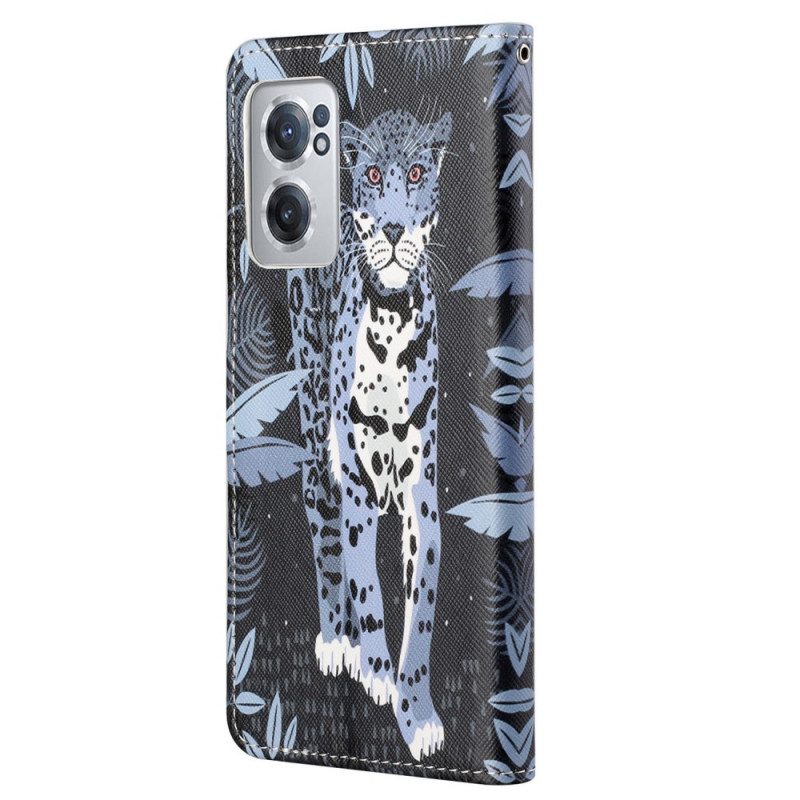 Custodia in pelle OnePlus Nord CE 2 5G Leopardo Notturno