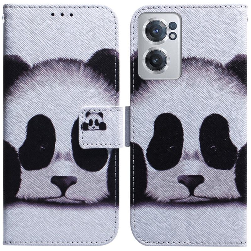 Custodia in pelle OnePlus Nord CE 2 5G Panda Triste