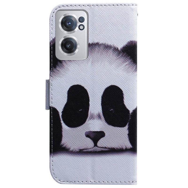 Custodia in pelle OnePlus Nord CE 2 5G Panda Triste